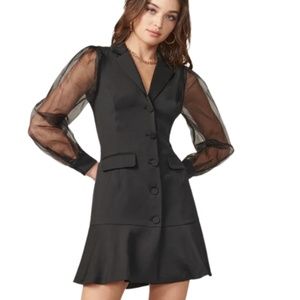 Candice Organza Sleeve Blazer Dress